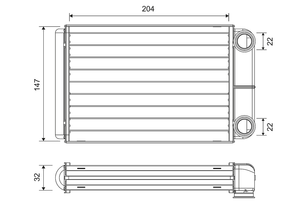 Schimbator caldura, incalzire habitaclu 811516 VALEO